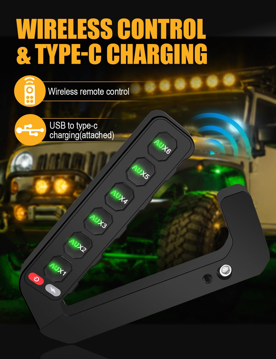 Amazon.com: ADTOPI Grab Handle Switch Panel for JK, 6 Gang